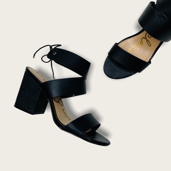 Sam Edelman Shoes - Sam Edelman Black Valerie Ankle Strap Heels Size 10